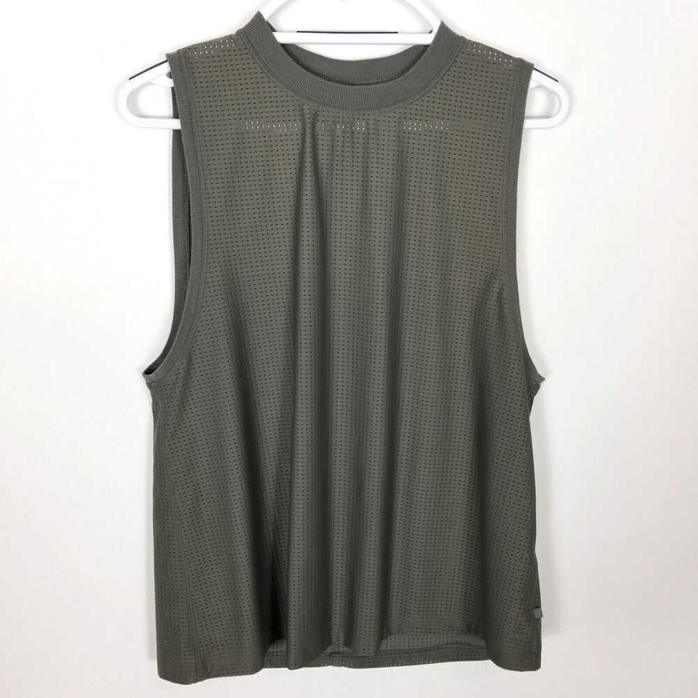 Lululemon Women Breeze By Muscle Tank Top Squad Sz 6 Green Athletic Running Yoga